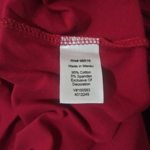 Elegant Red Lace Trim Sleeveless Blouse – Coldwater Creek, Size M (10-12) - Picture 8 of 8